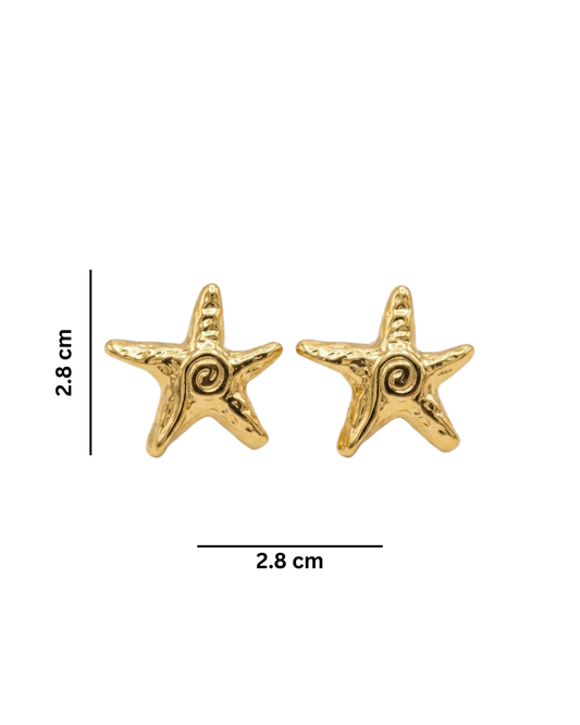 Golden Star Stud Earring