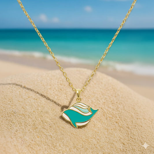 Blue Fish Necklace