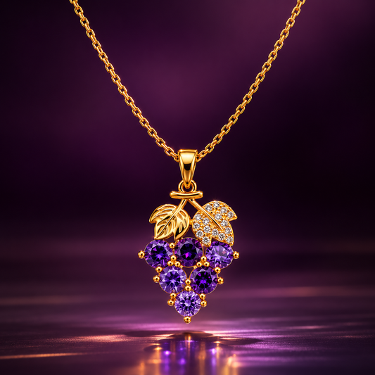 Violet Grape Necklace