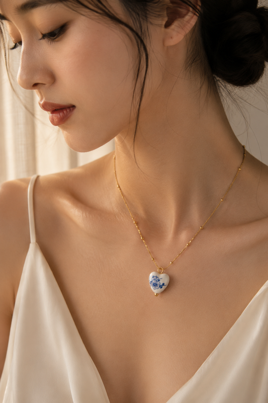 Porcelain Heart Necklace