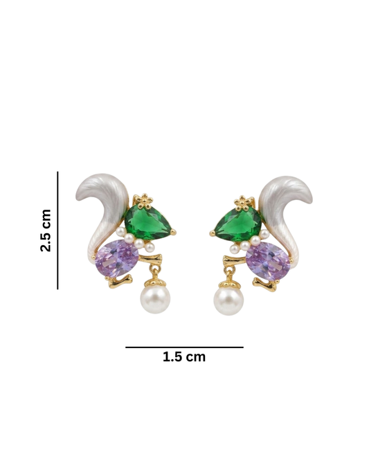 Kohana Maison Sylvie — Pearl Squirrel Statement Studs