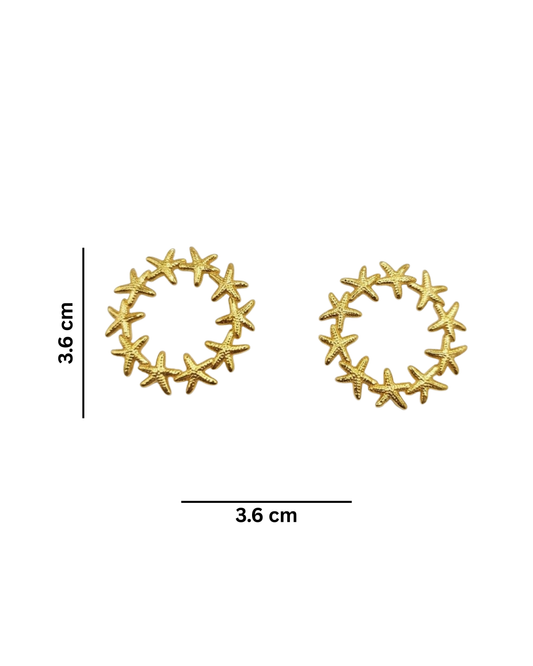 Star Halo Hoop Earring