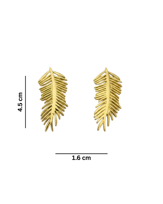 Palm Leaf Drop Earring