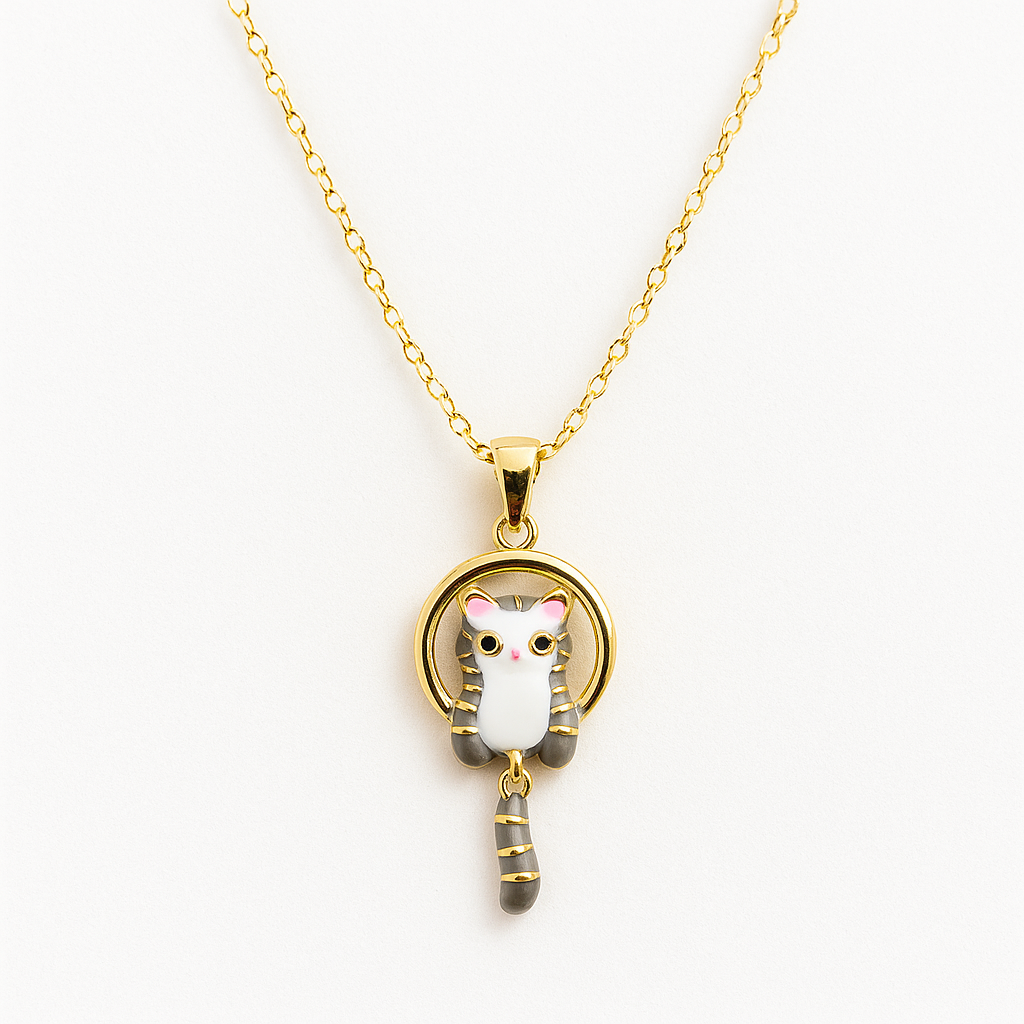 Adorable Cat Pendant Necklace