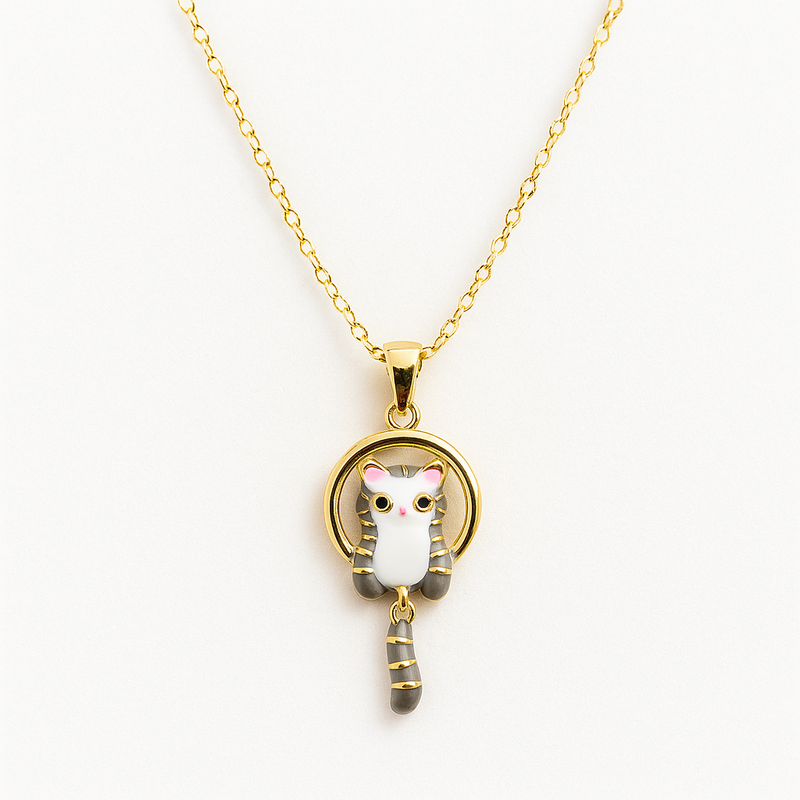 Adorable Cat Pendant Necklace