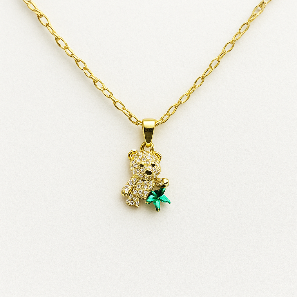 Teddy Bear Pendant Necklace