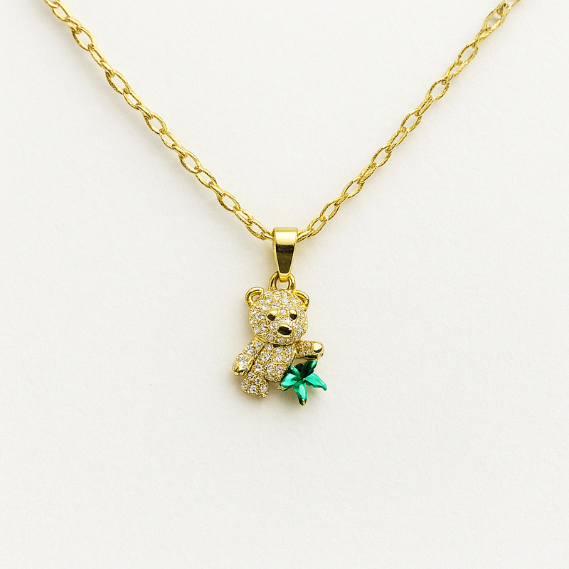 Teddy Bear Pendant Necklace
