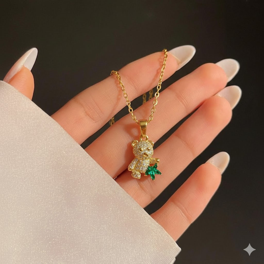 Teddy Bear Pendant Necklace