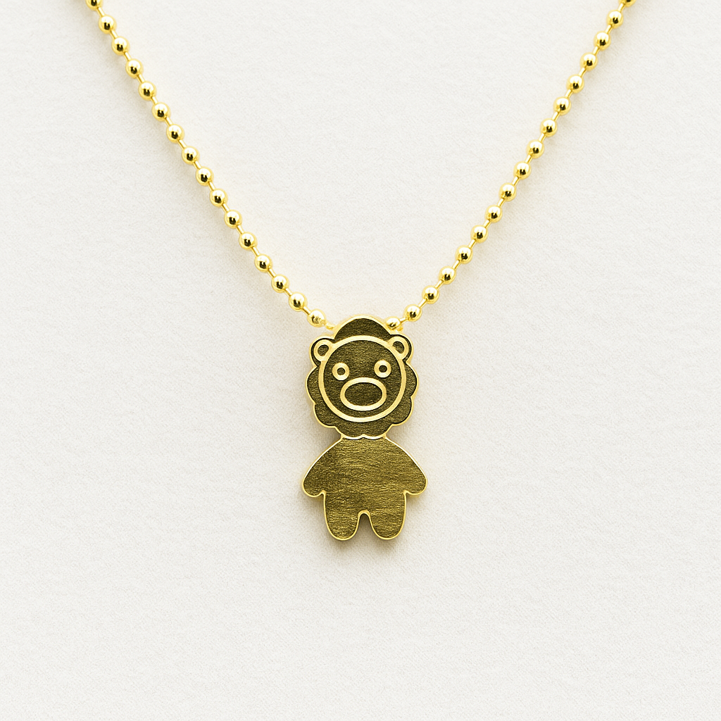 Golden Lion Pendant Necklace
