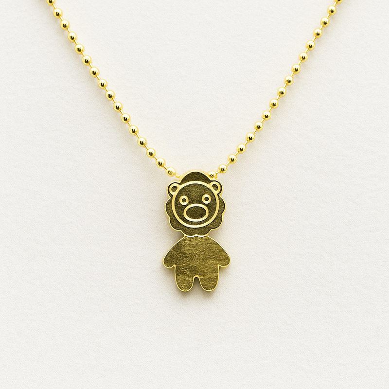 Golden Lion Pendant Necklace