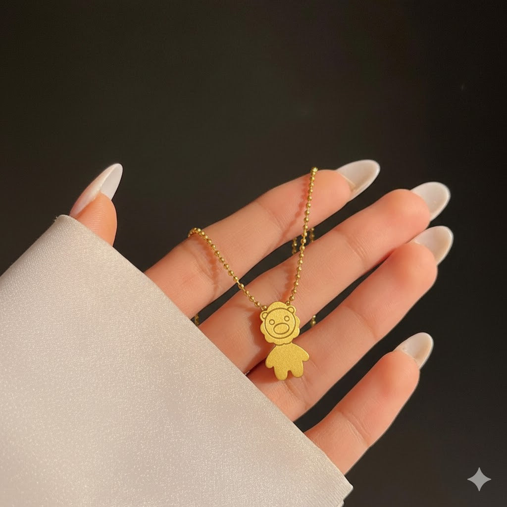 Golden Lion Pendant Necklace
