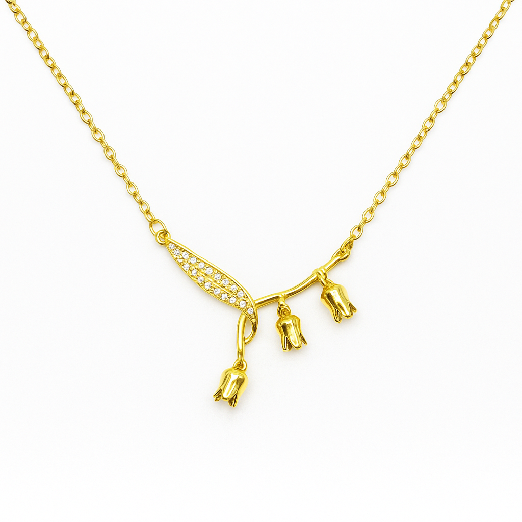 Golden Lily Necklace