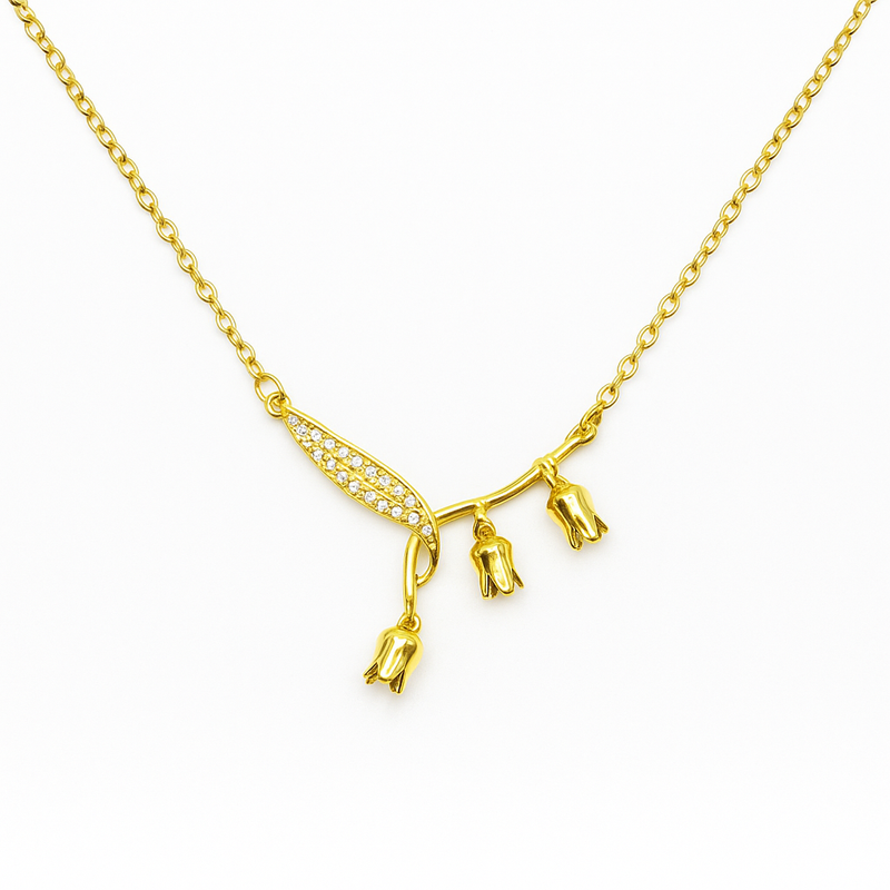 Golden Lily Necklace