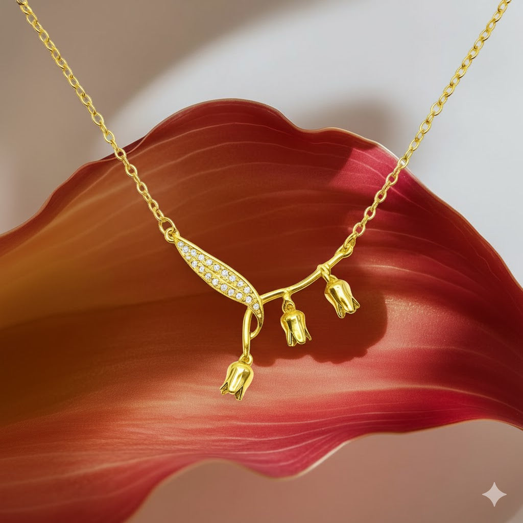 Golden Lily Necklace