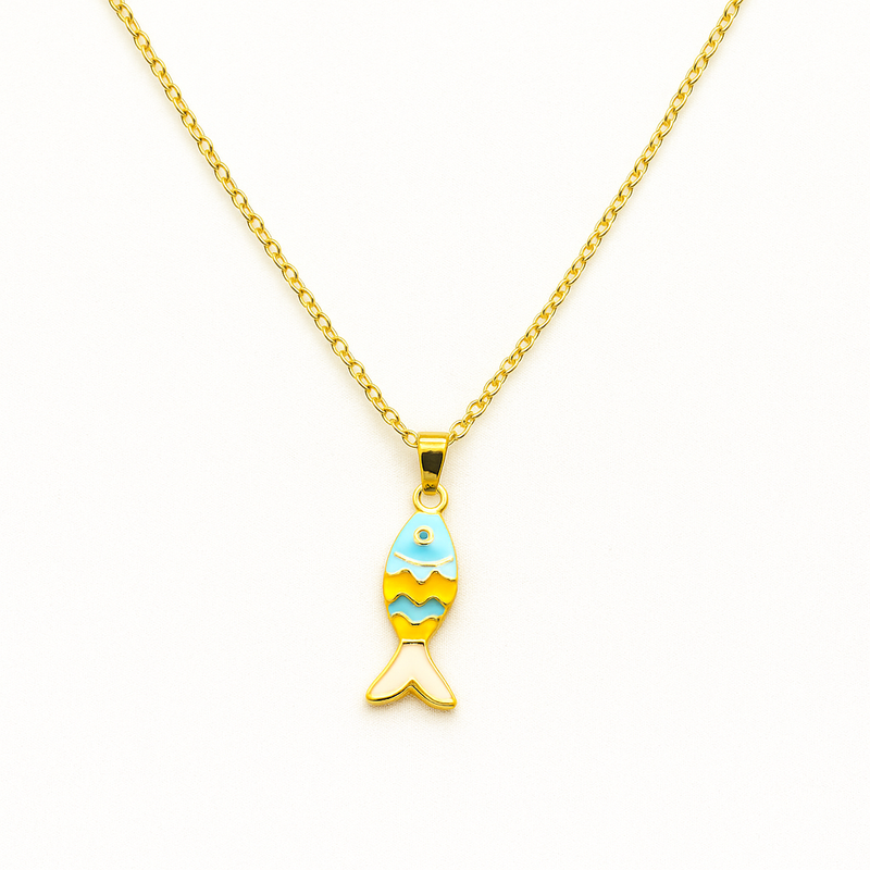 Ocean Breeze Fish Pendant Necklace