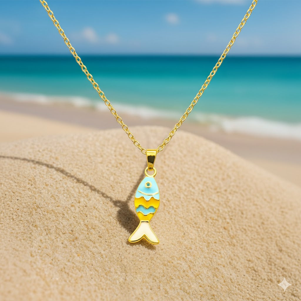 Ocean Breeze Fish Pendant Necklace
