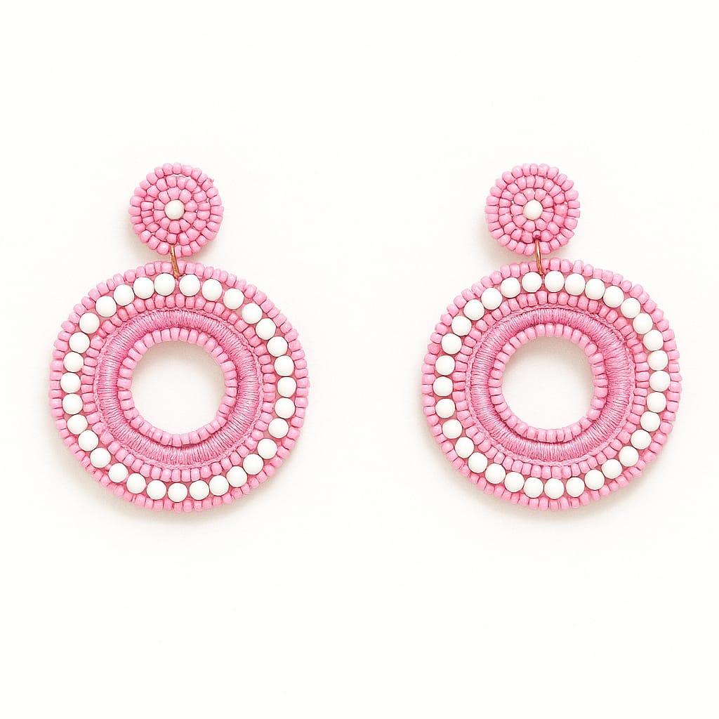 Beaded Circle Earring