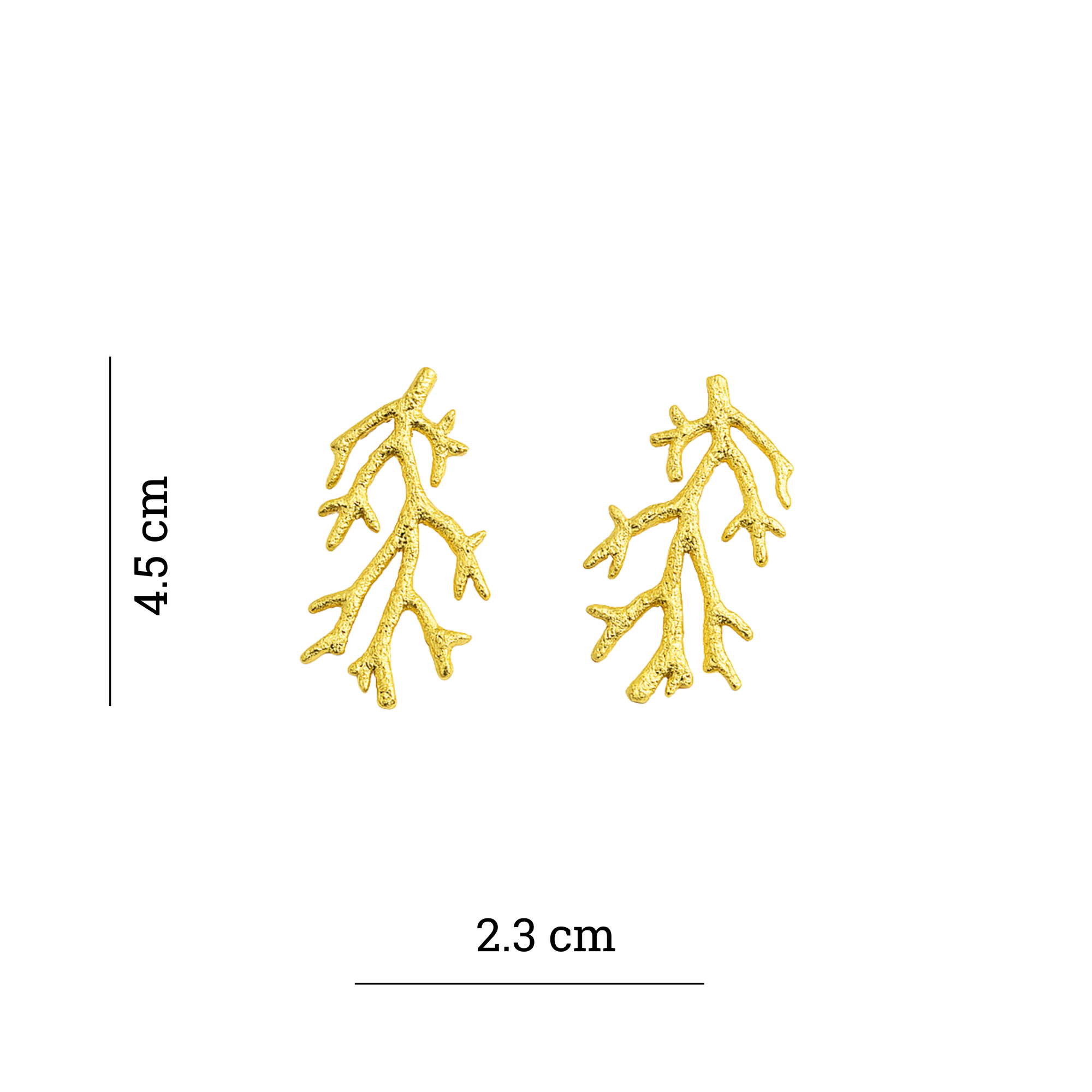 Golden Coral Earring