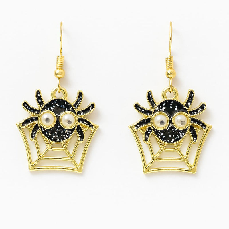 Googly Eyes Spider Web Statement Earring