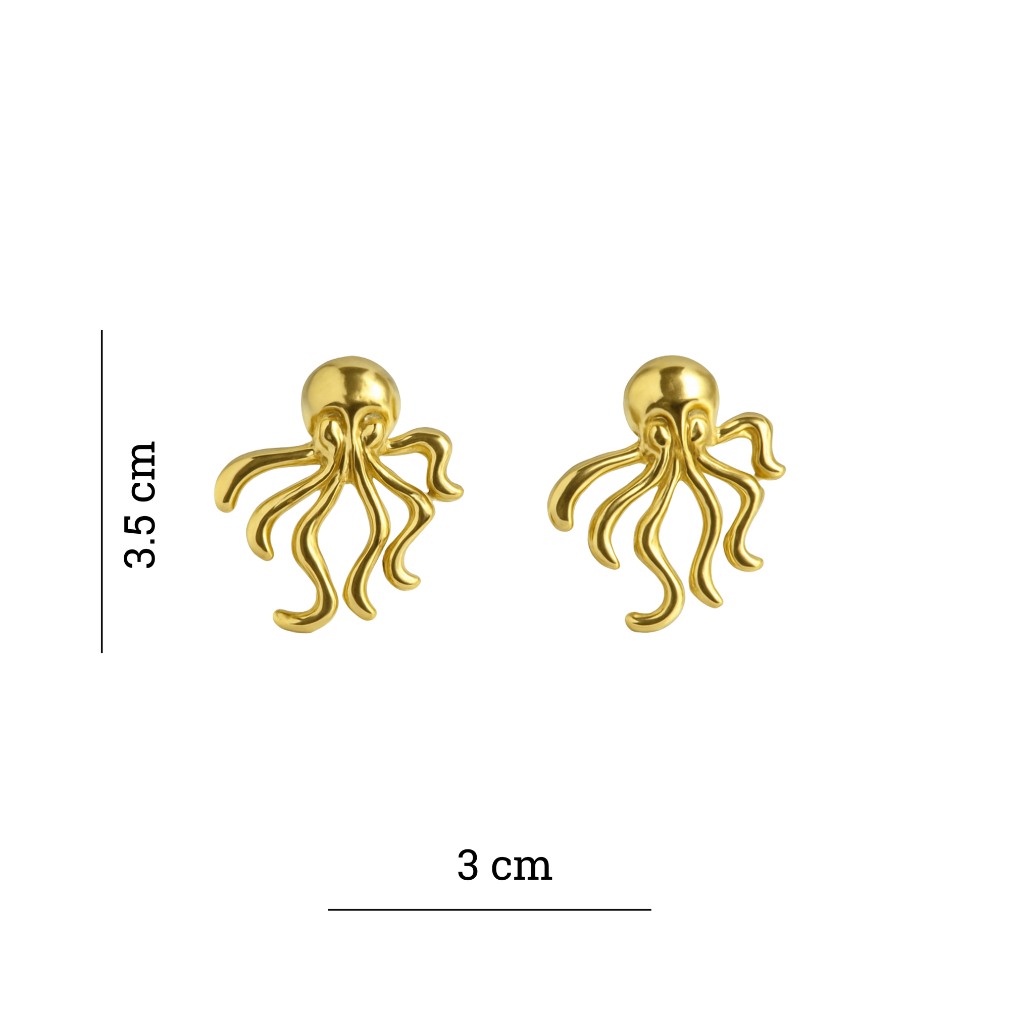 Golden Octopus Earring