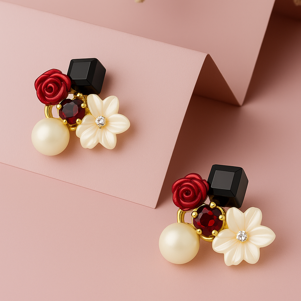 Midnight Garden Statement Stud Earring