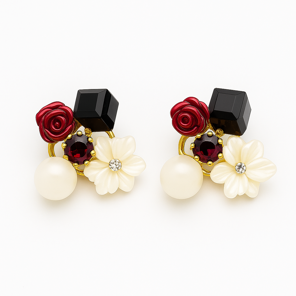 Midnight Garden Statement Stud Earring