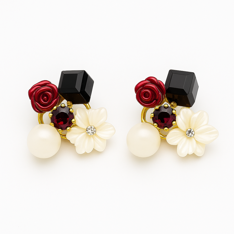 Midnight Garden Statement Stud Earring