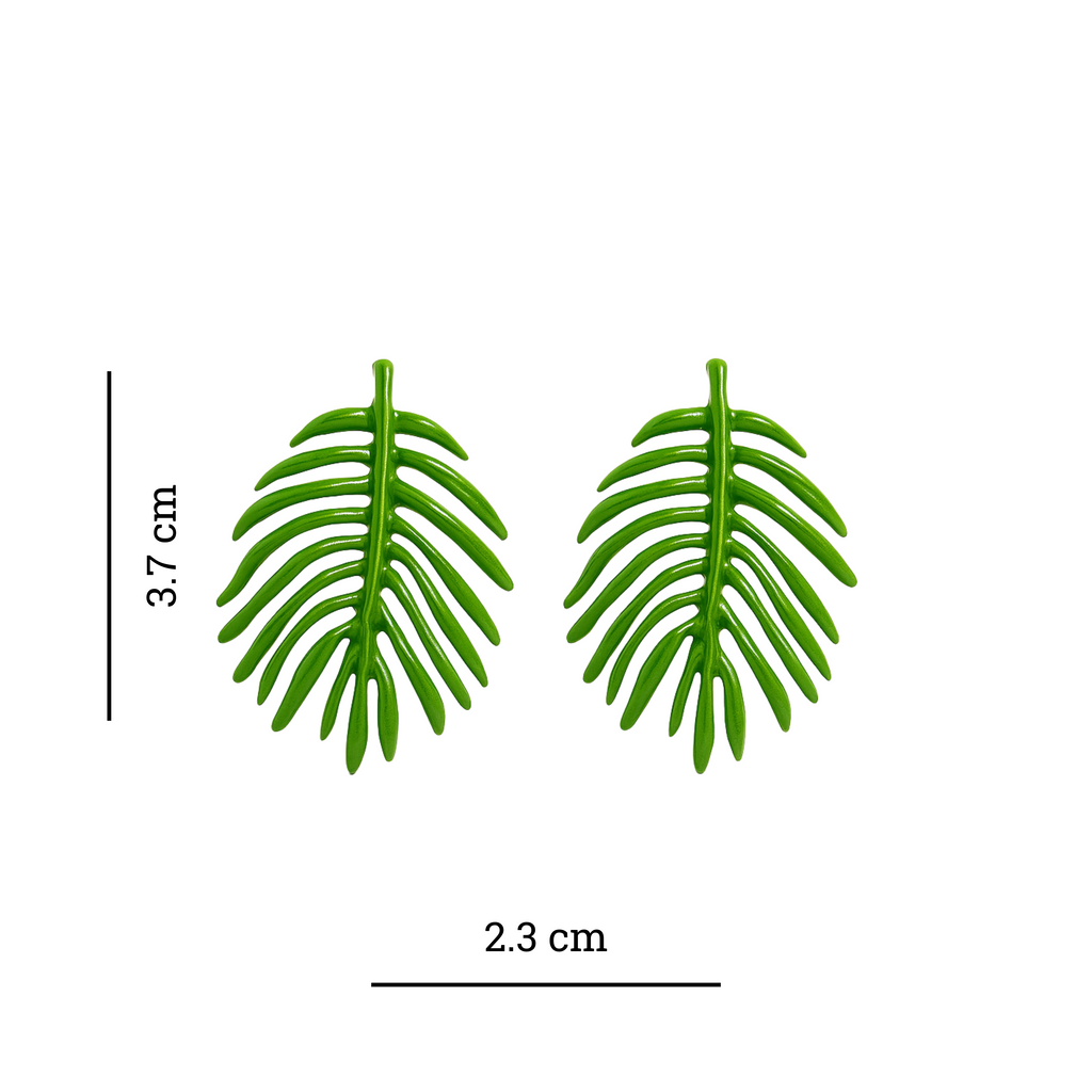 Tropical Leaf Statement Earring