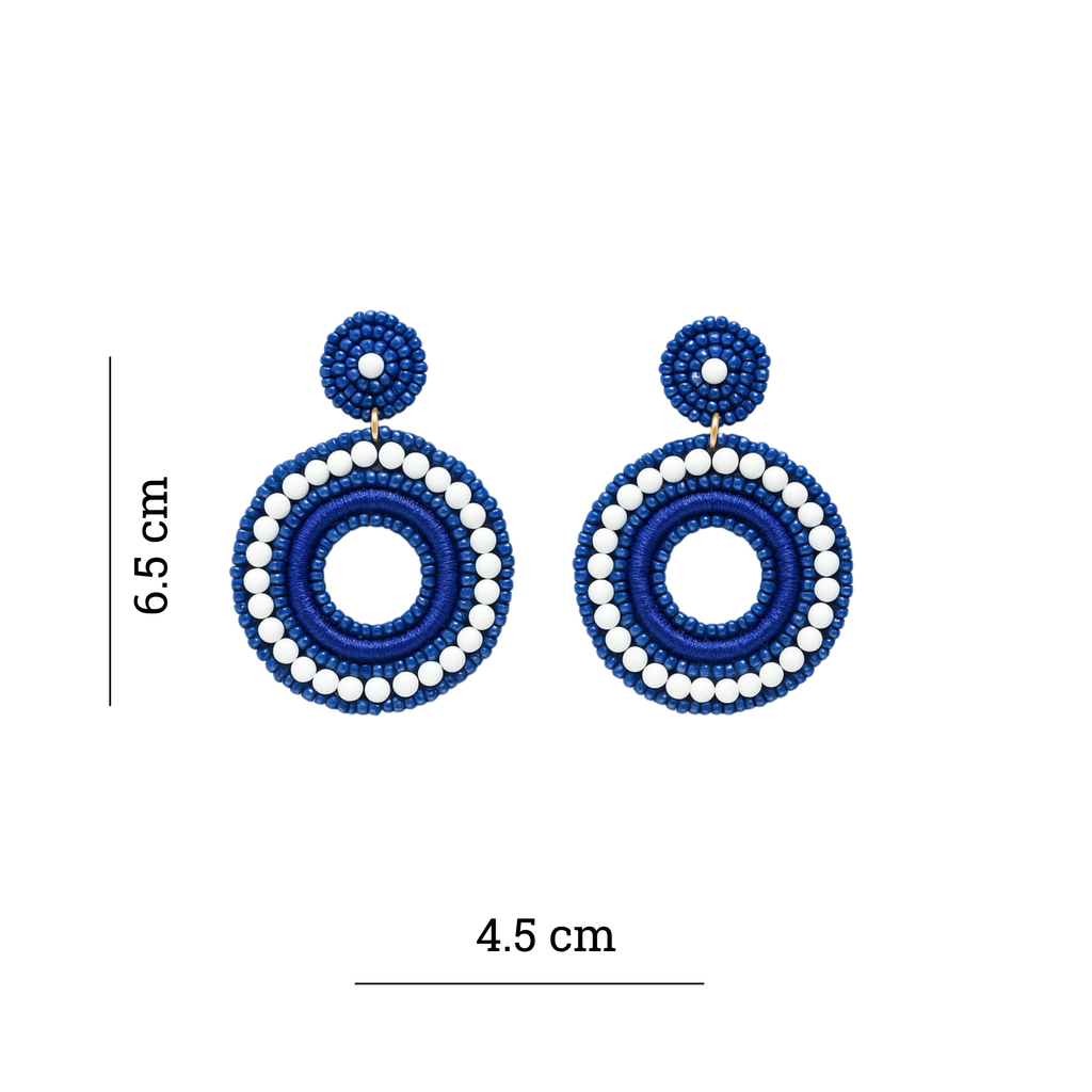 Beaded Circle Earring