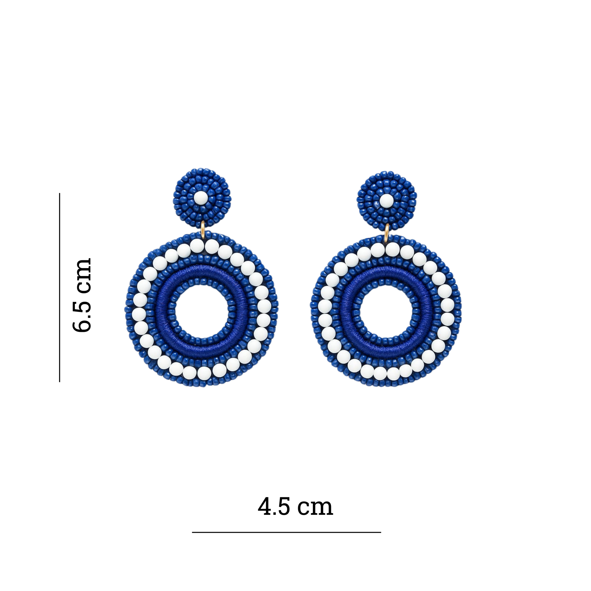 Beaded Circle Earring