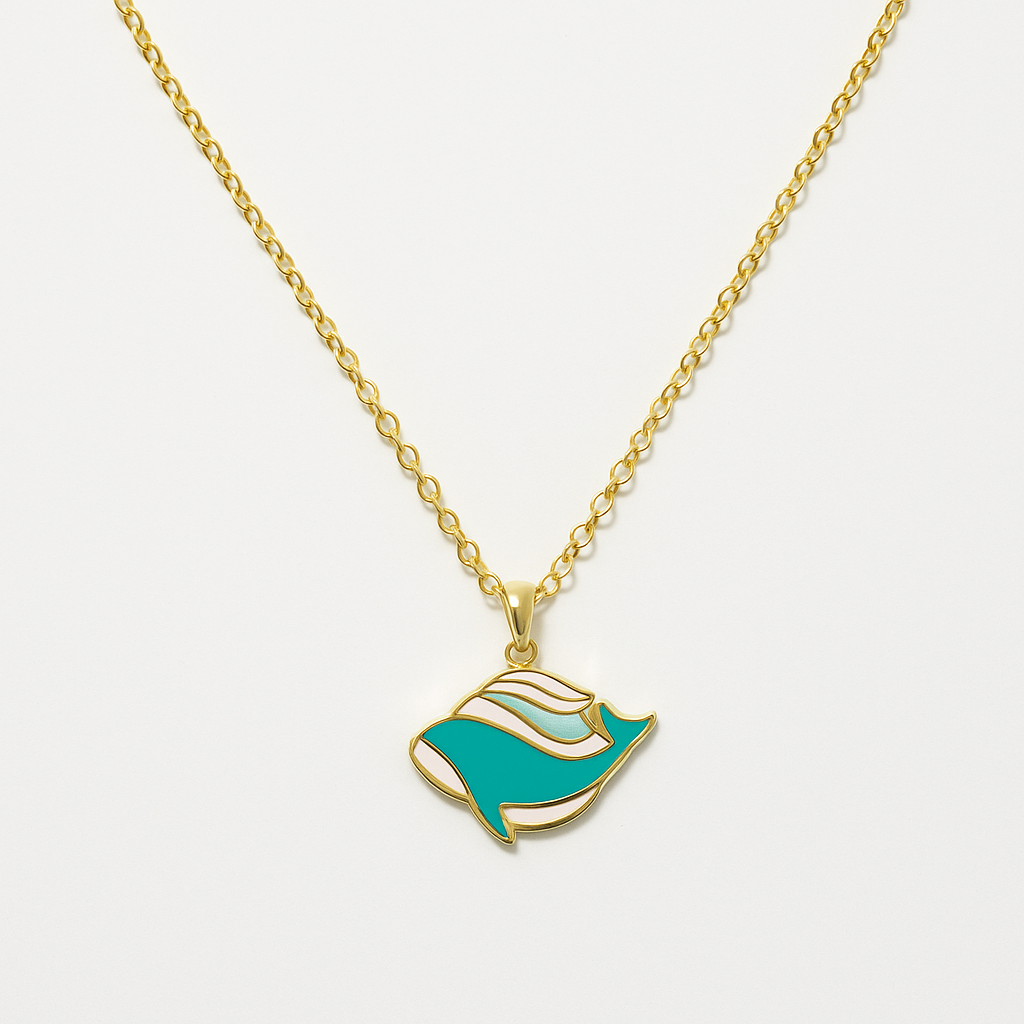 Blue Fish Necklace