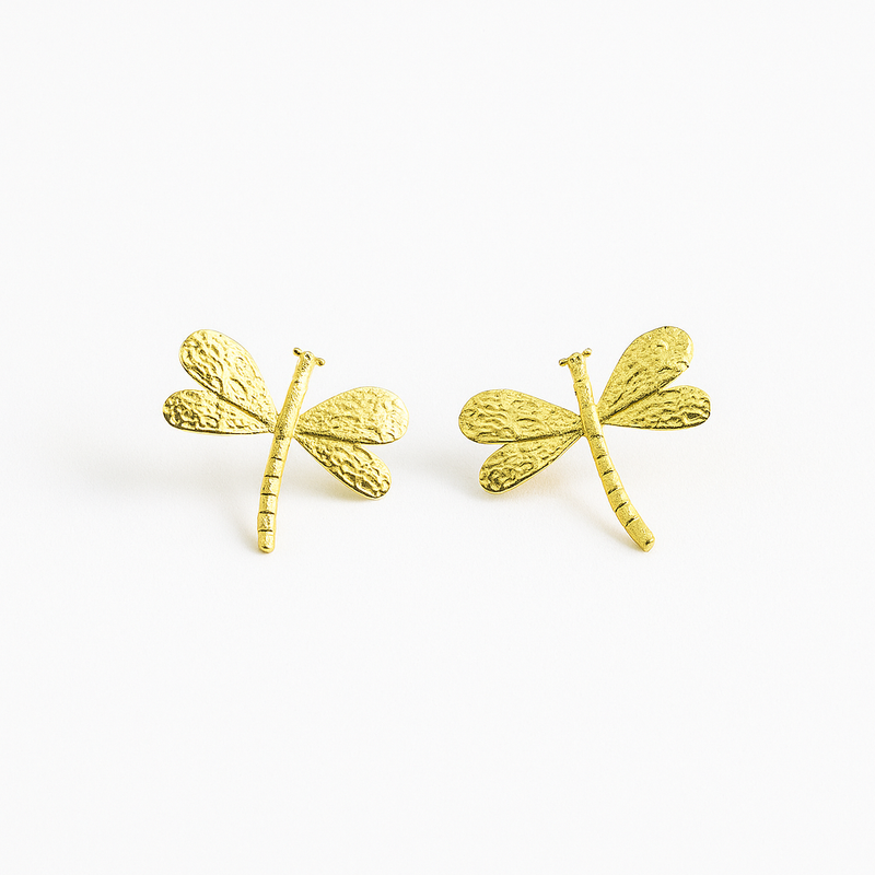 Golden Dragonfly Earring