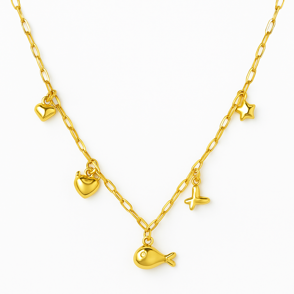 Ocean-Inspired Fish Charm Necklace