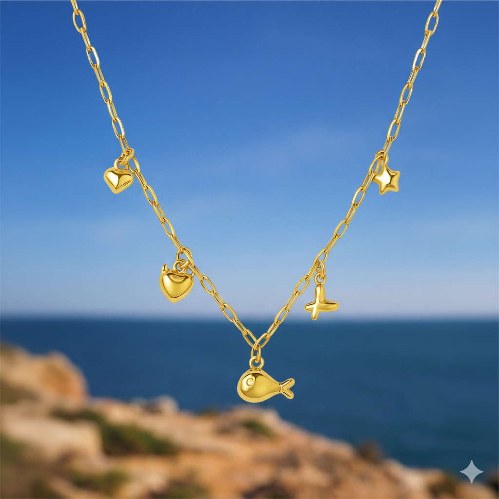 Ocean-Inspired Fish Charm Necklace