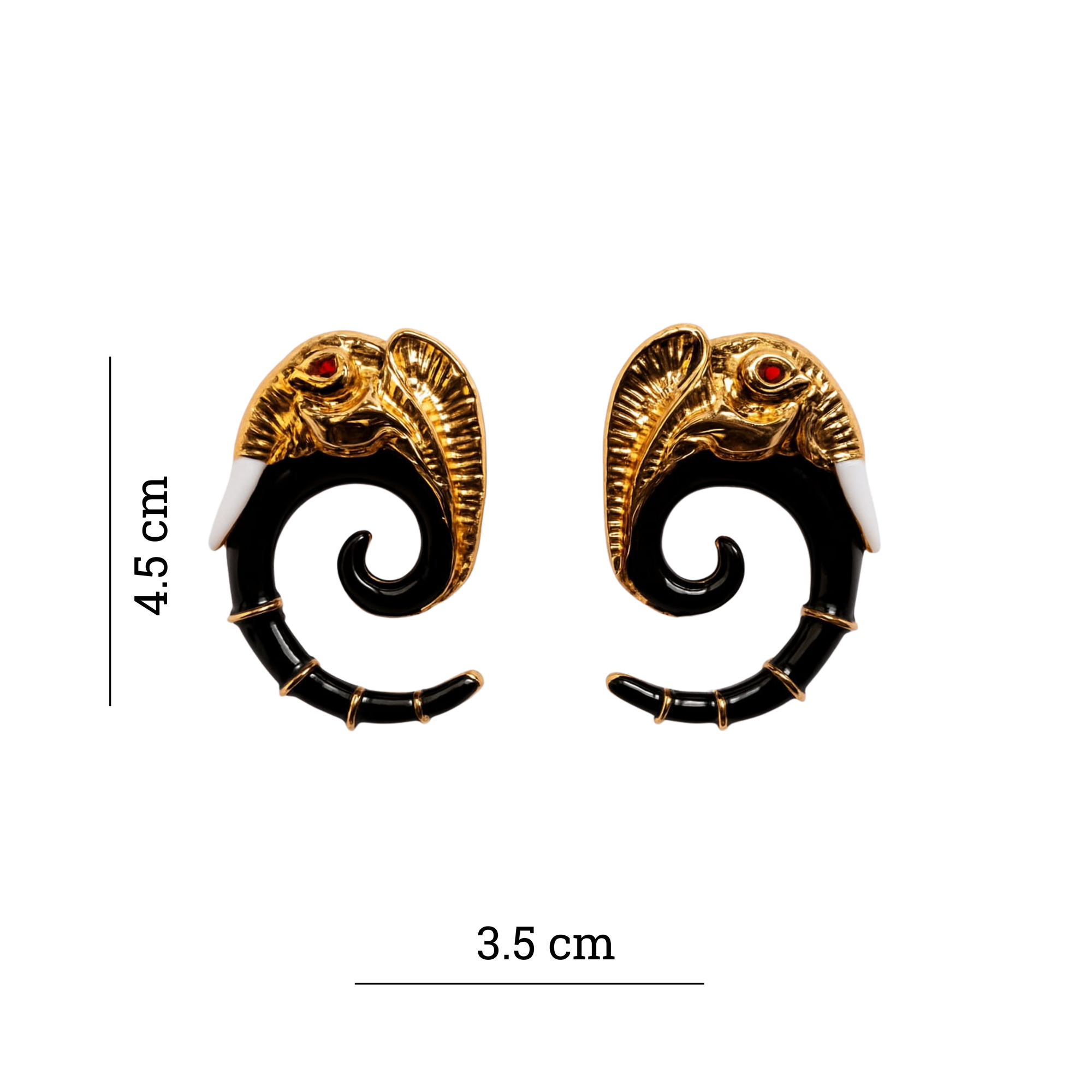 Regal Elephant Motif Earring