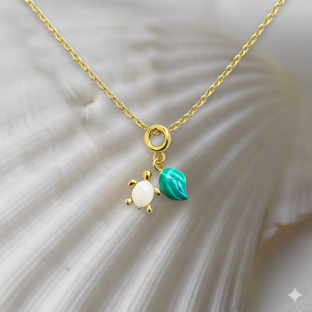 Turtle and Shell Necklace