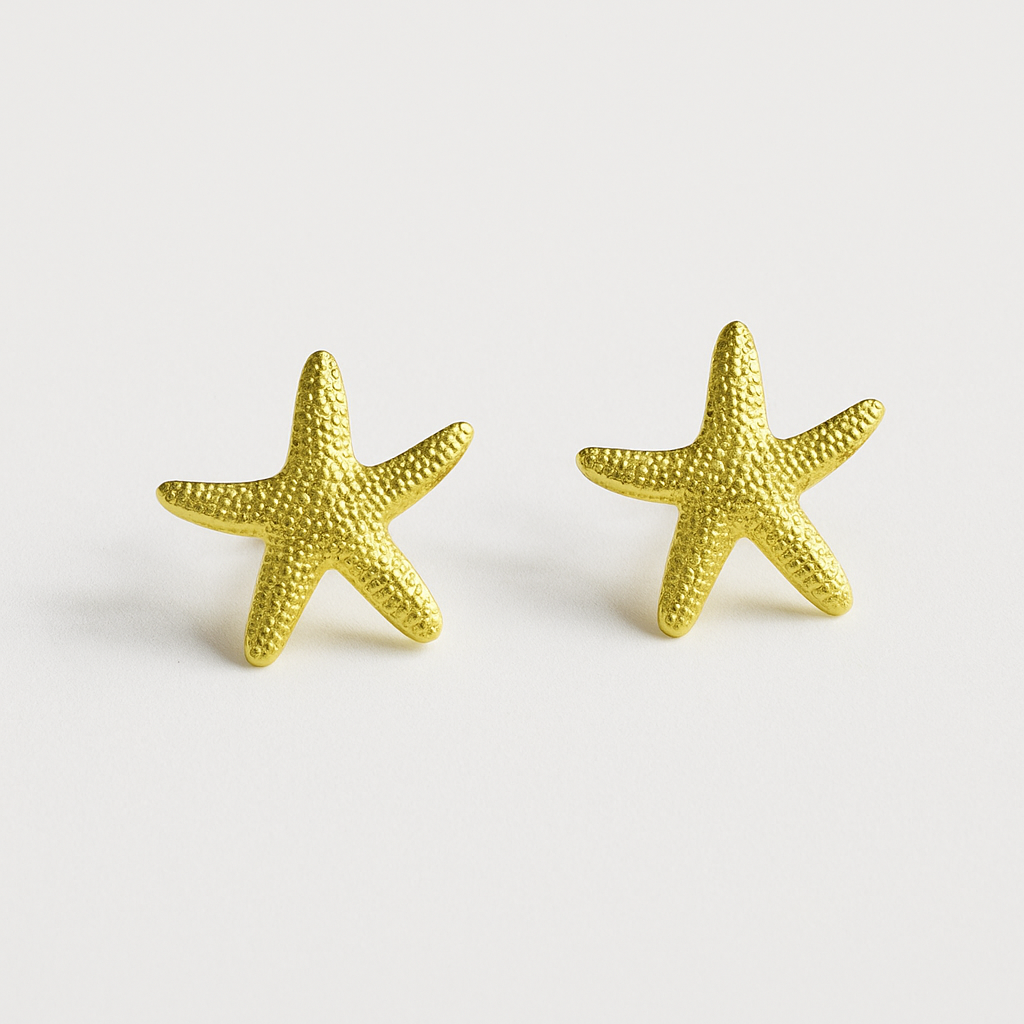 Golden Starfish Earring
