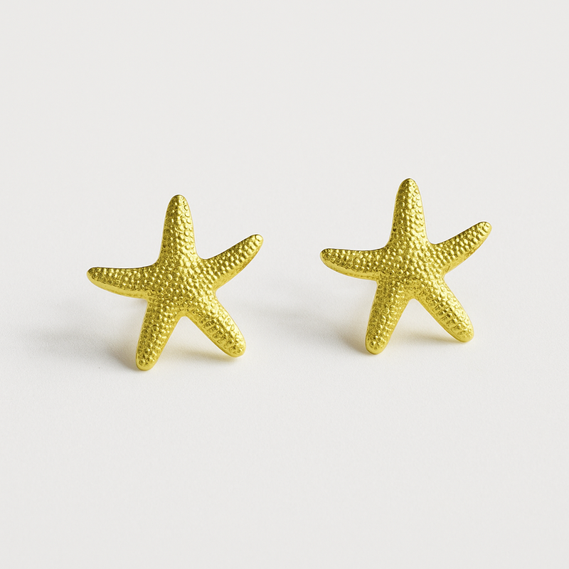 Golden Starfish Earring