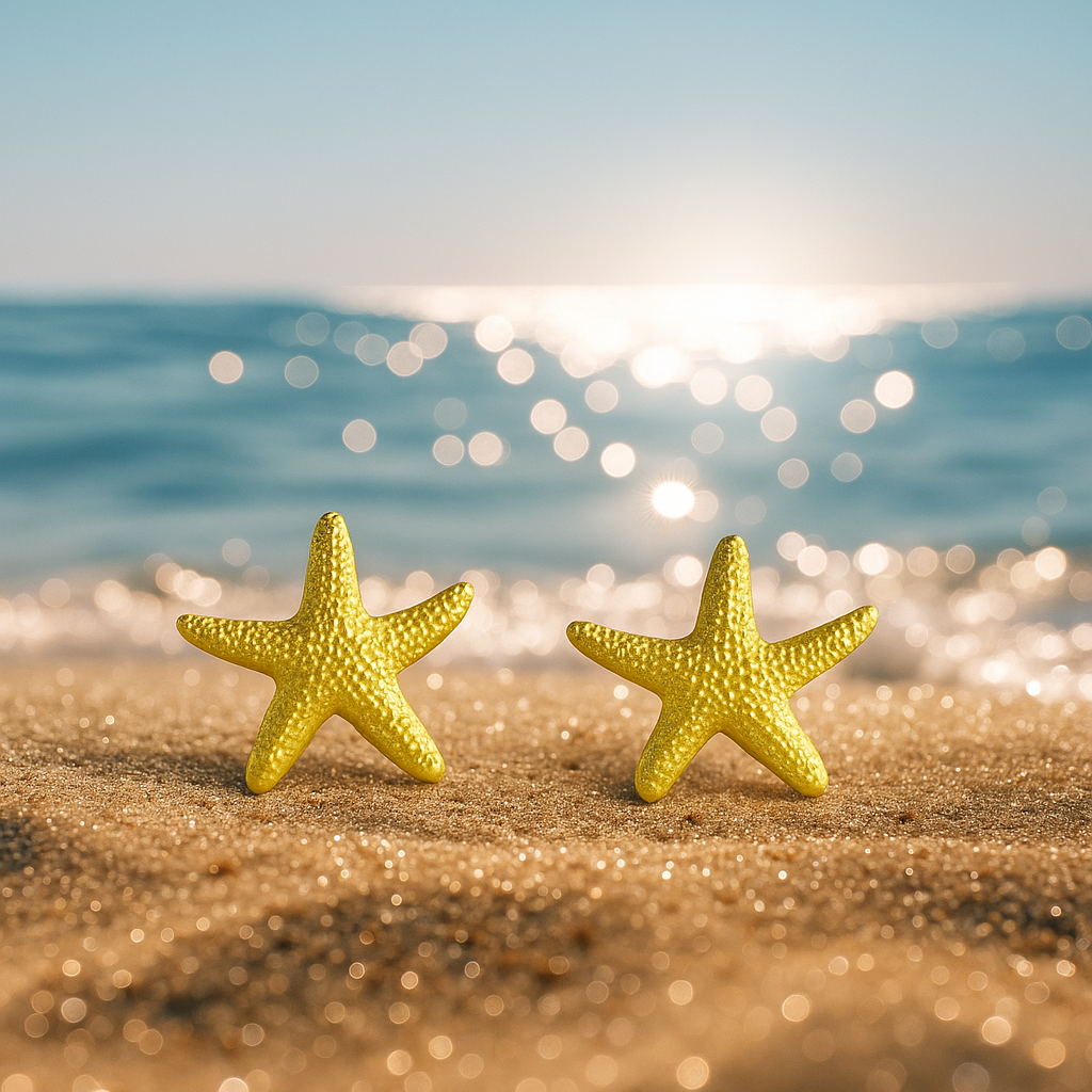 Golden Starfish Earring