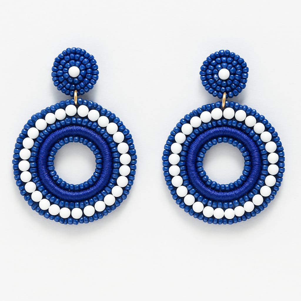 Beaded Circle Earring