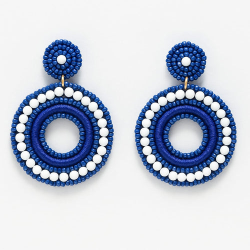 Beaded Circle Earring