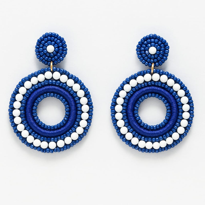 Beaded Circle Earring