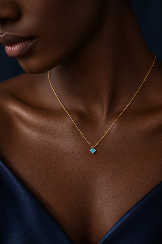 Azure Crystal Necklace