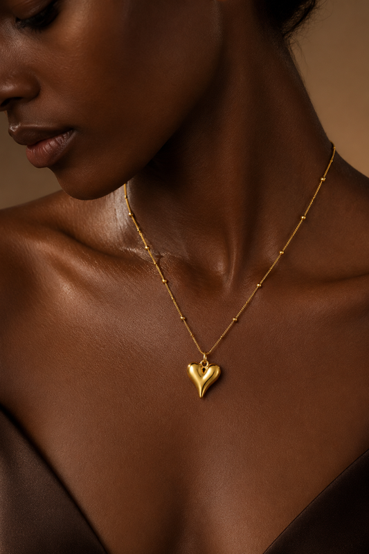 Puffed Heart Necklace