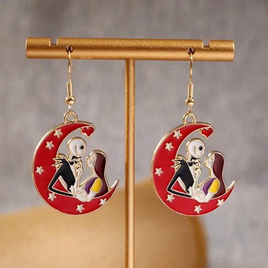 Romantic Moon Couple Earring