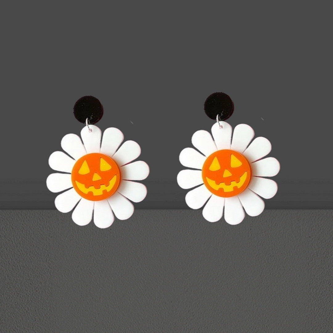 Pumpkin Flower Statement Earrings