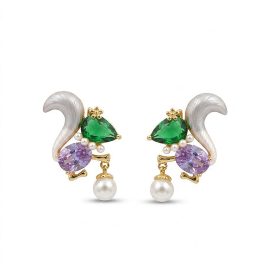 Kohana Maison Sylvie — Pearl Squirrel Statement Studs
