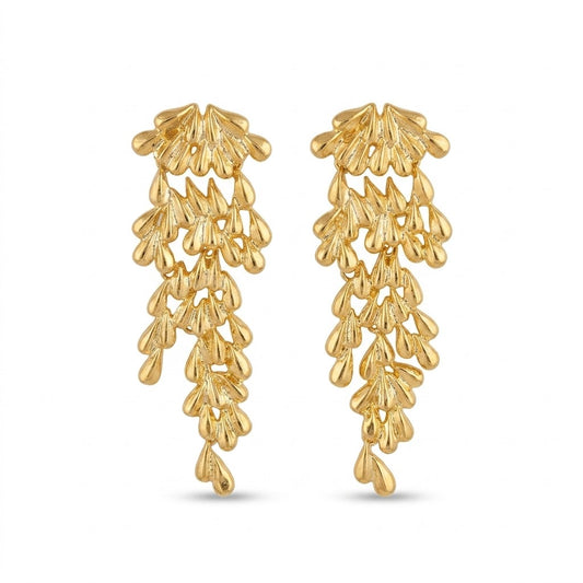 Kohana Maison Cascade - Gold Petal Waterfall Earrings