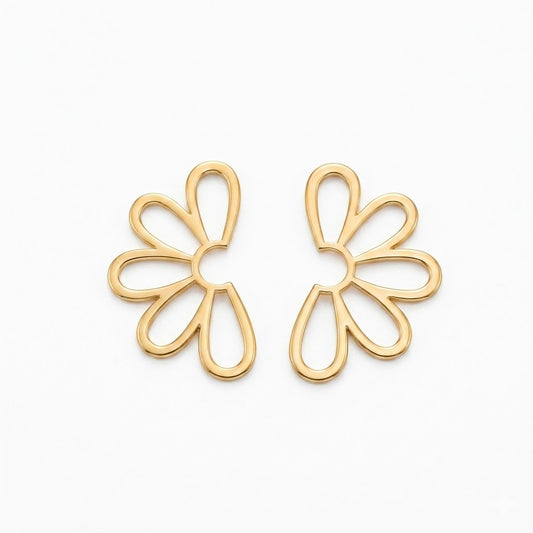 Kohana Maison Lumiere - Gold Open Daisy Stud Earrings