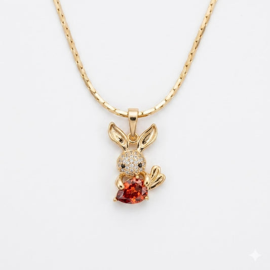 The Garnet To-ki (Moon Rabbit) Grandeur Pendant